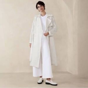 Banana Republic Factory White Trench Coat
